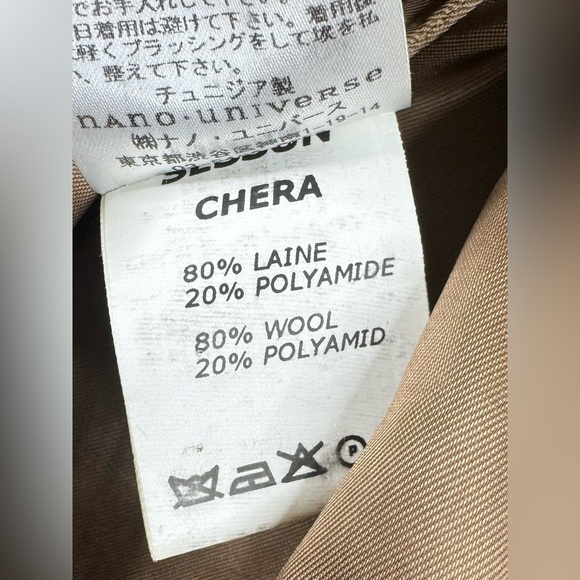 Sessun Chera Wool Blend Lined Jacket Pea Coat Womens Size Small - Picture 7 of 14